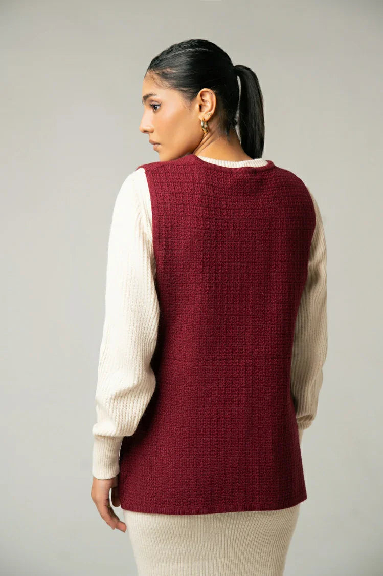 Sleeveless Knit Sweater