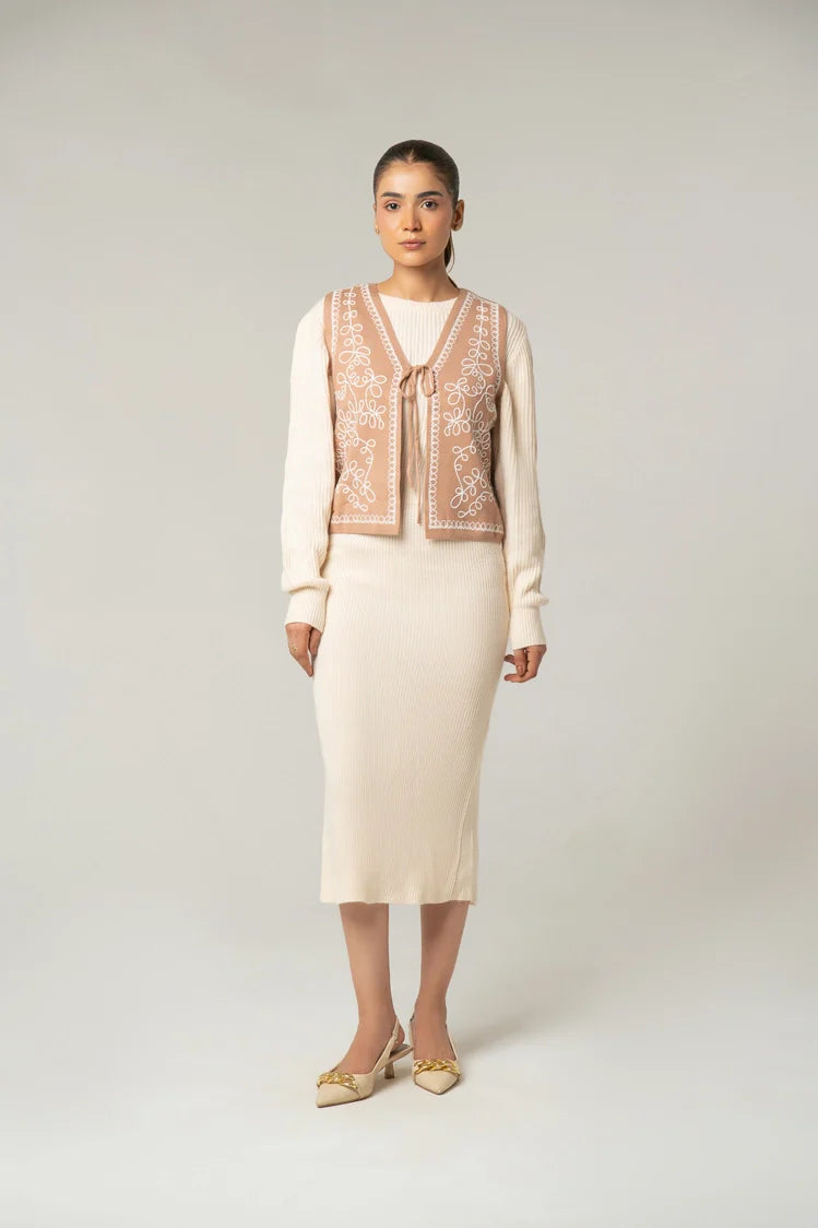 Embroidered Knit Cardigan