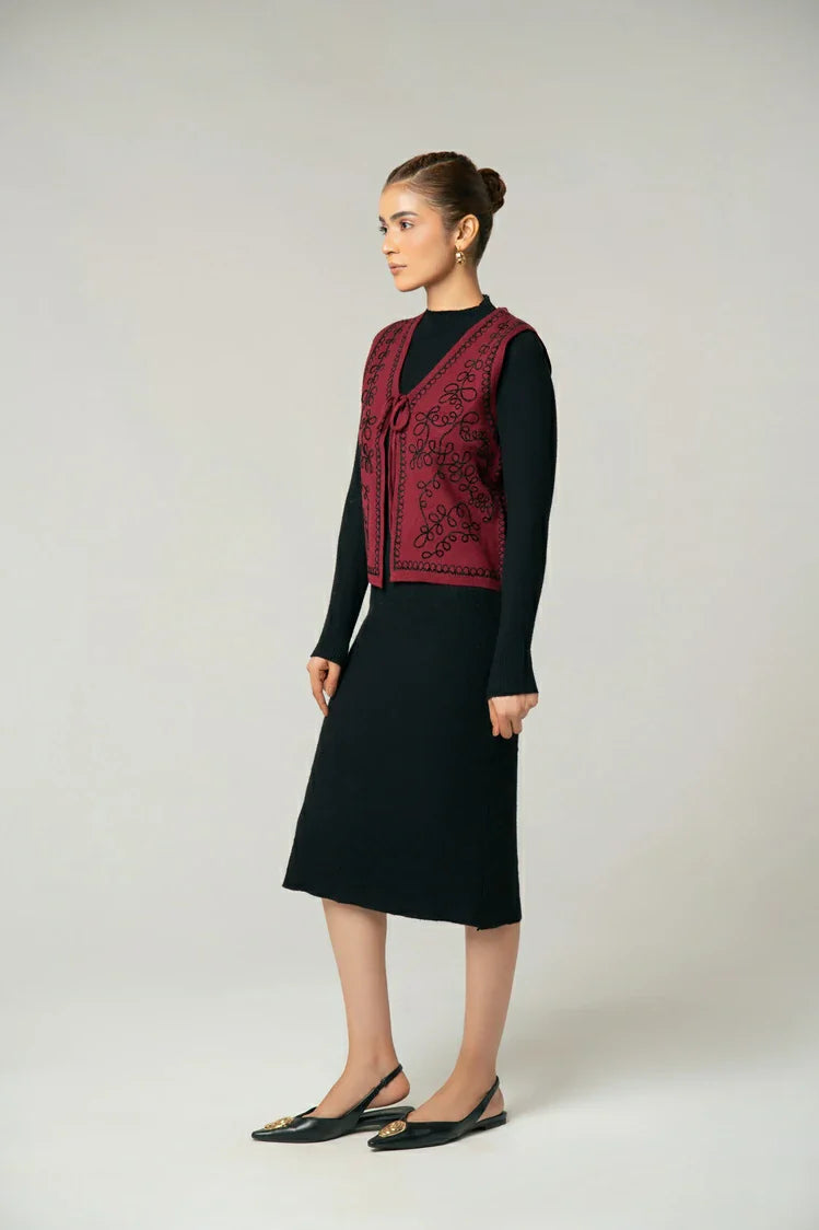 Embroidered Knit Cardigan