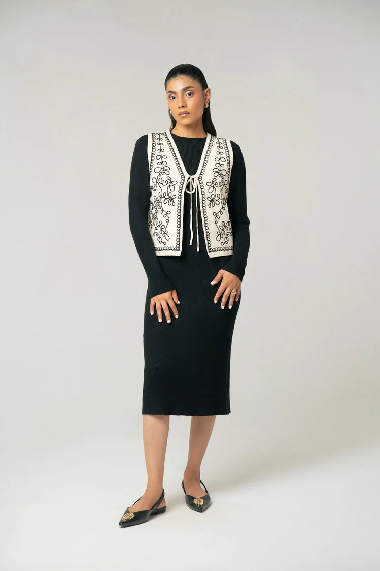 Embroidered Knit Cardigan