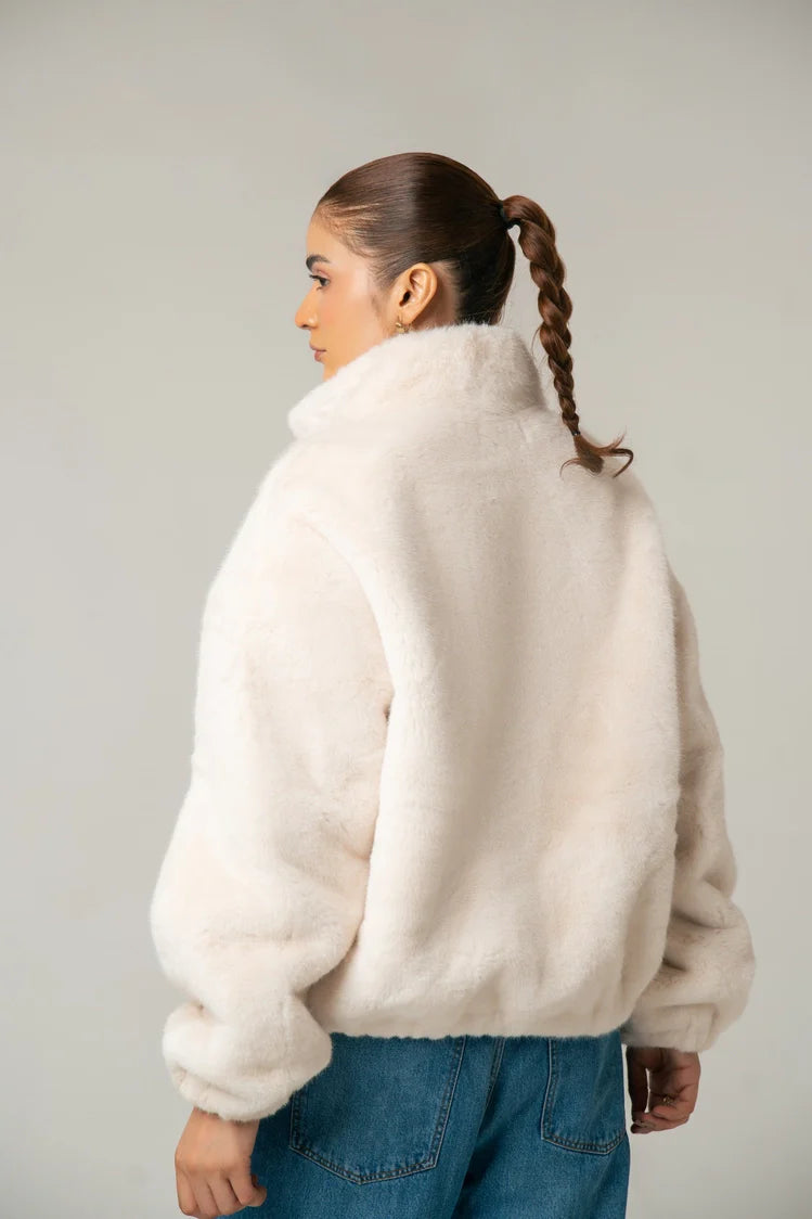 Faux-Fur Bomber Jacket