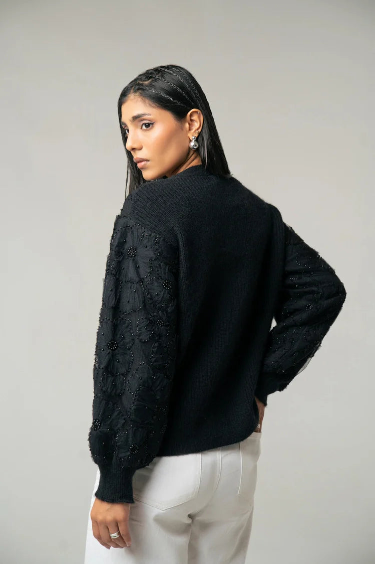 Embroidered Knit Cardigan