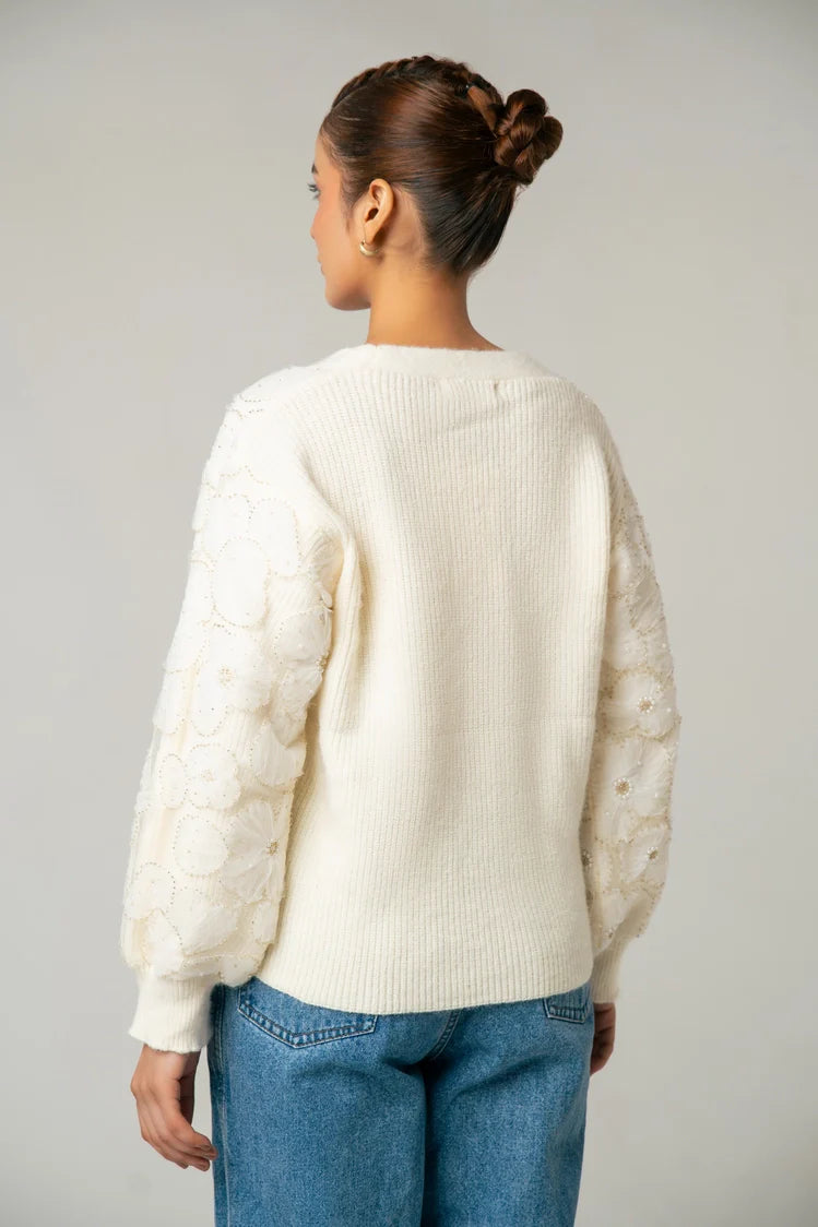 Embroidered Knit Cardigan