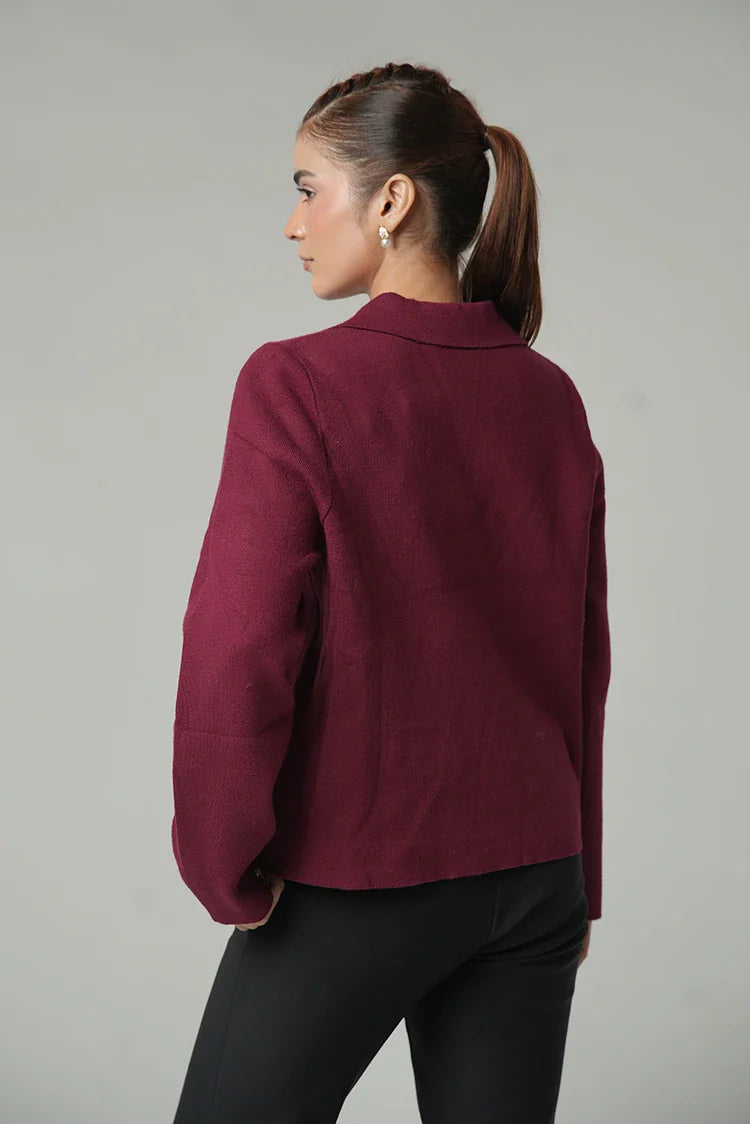 Collar Knit  Cardigan