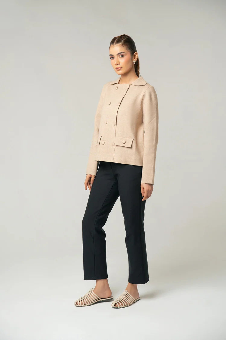 Collar Knit  Cardigan