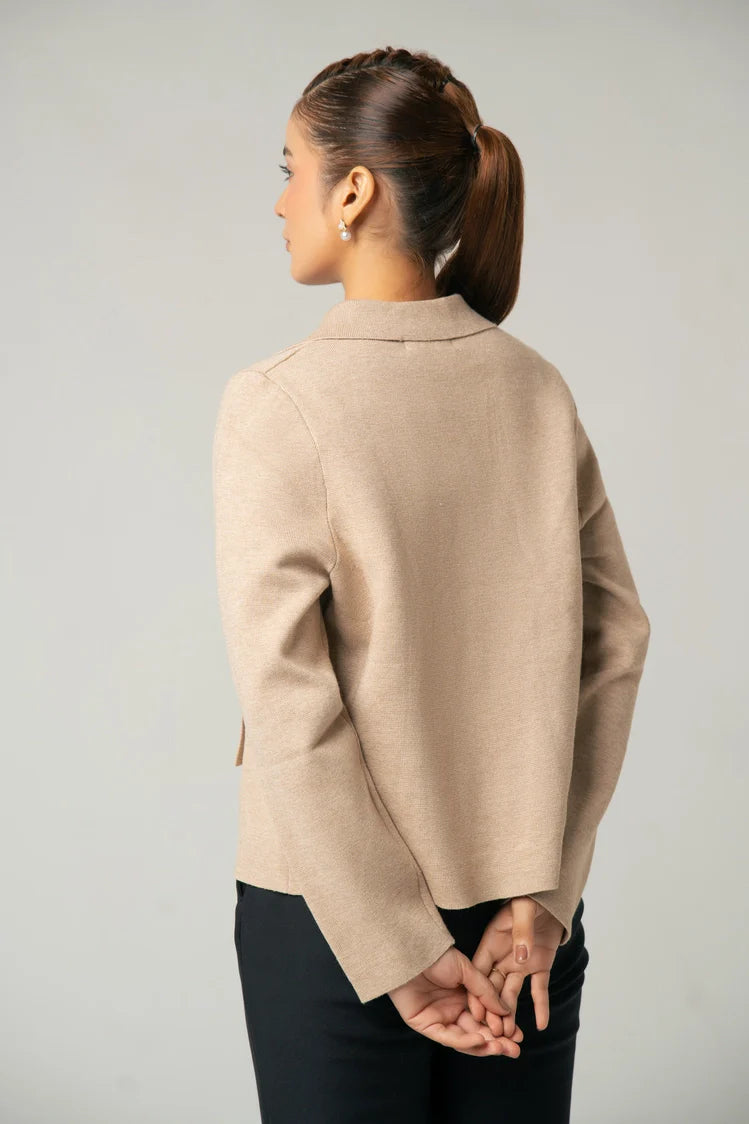 Collar Knit  Cardigan