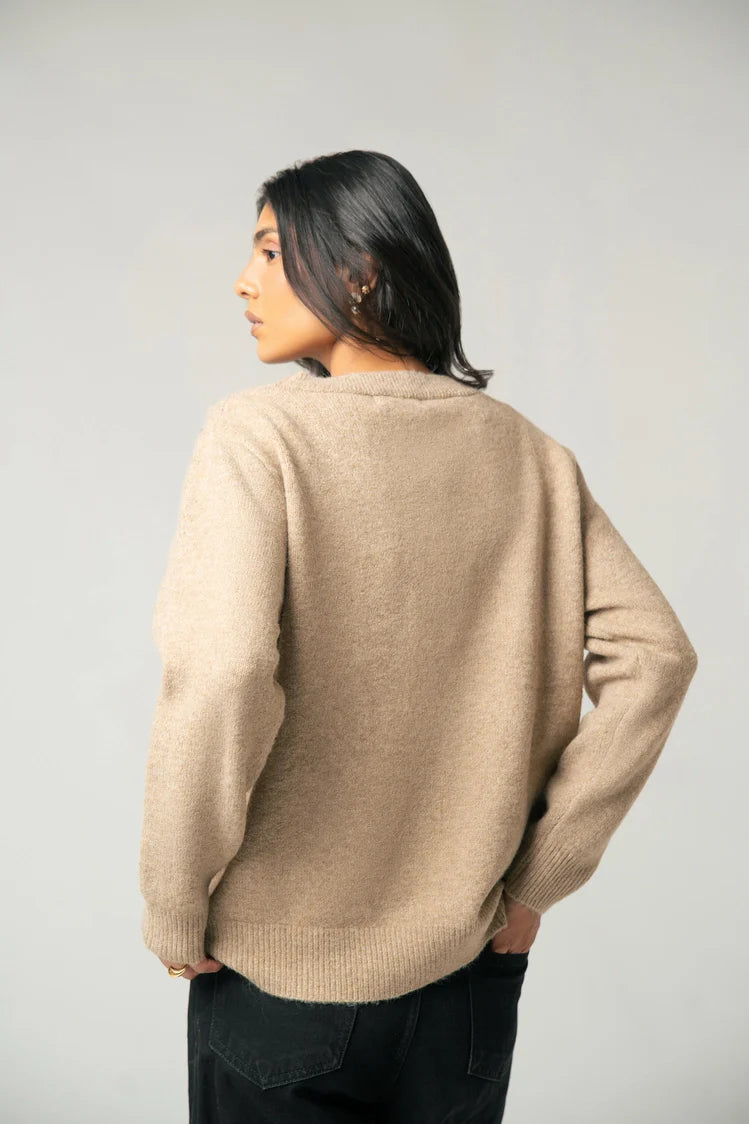 Embroidered Knit Sweater