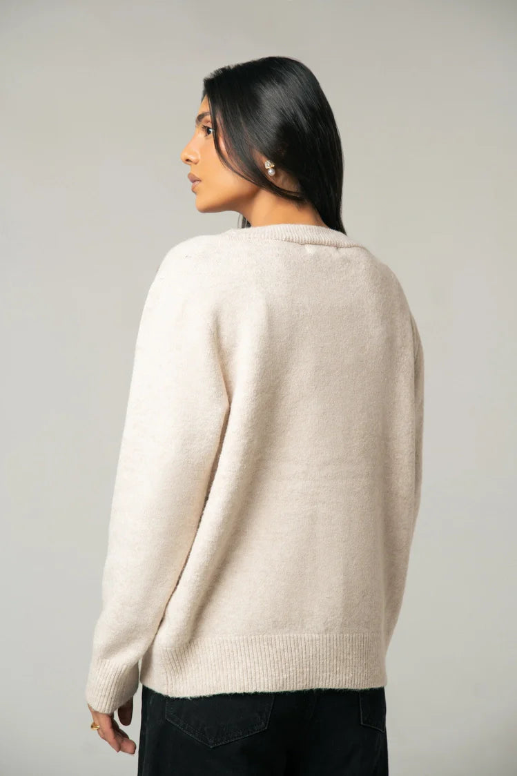 Embroidered Knit Sweater