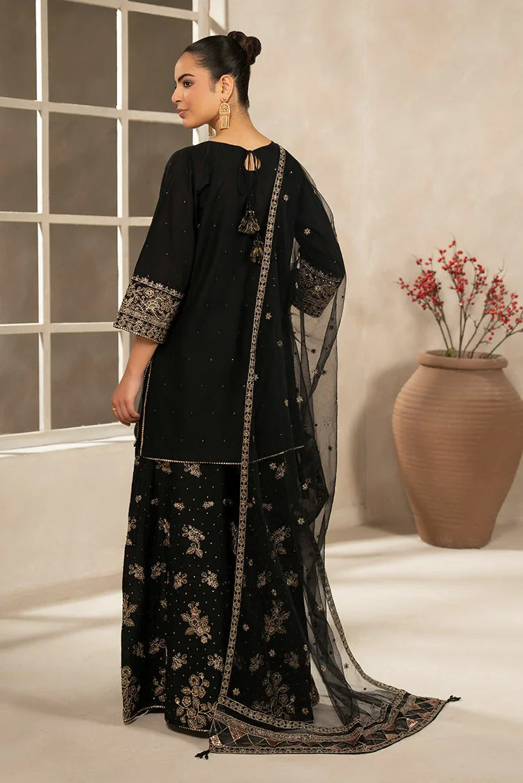 3-PC Stitched Embroidered Suit