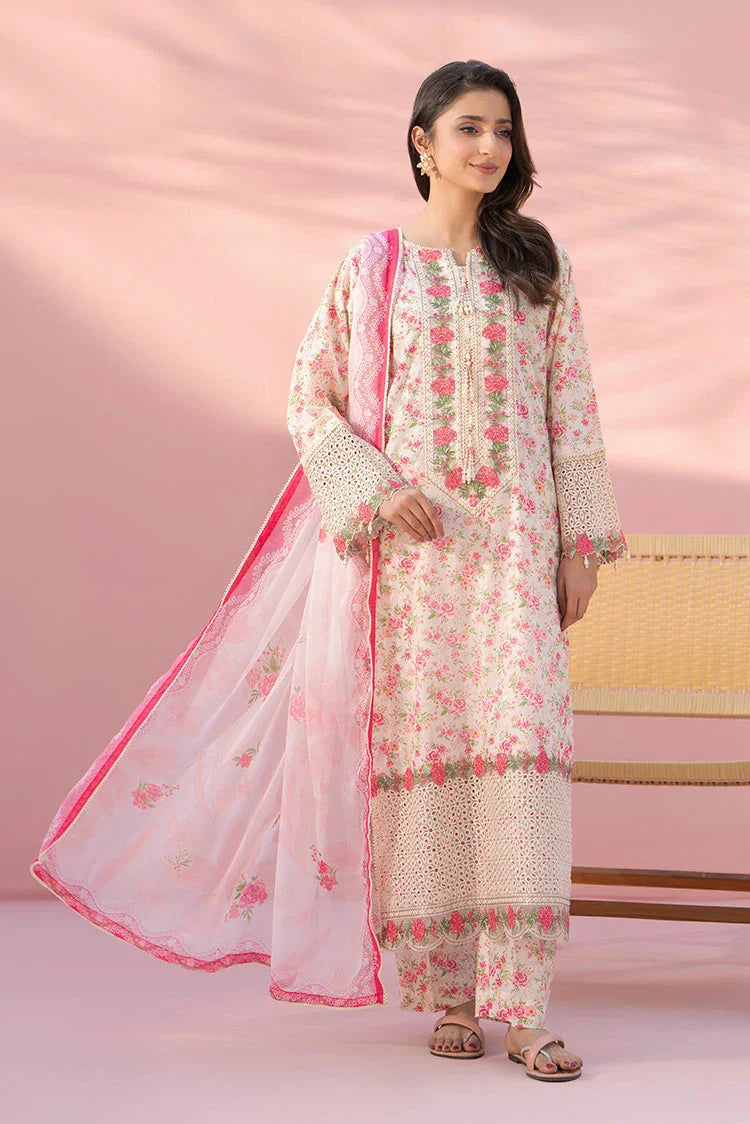 3-PC Stitched Embroidered Suit