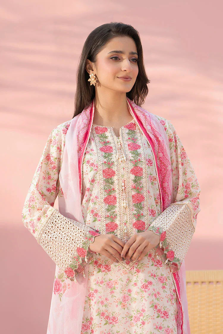 3-PC Stitched Embroidered Suit