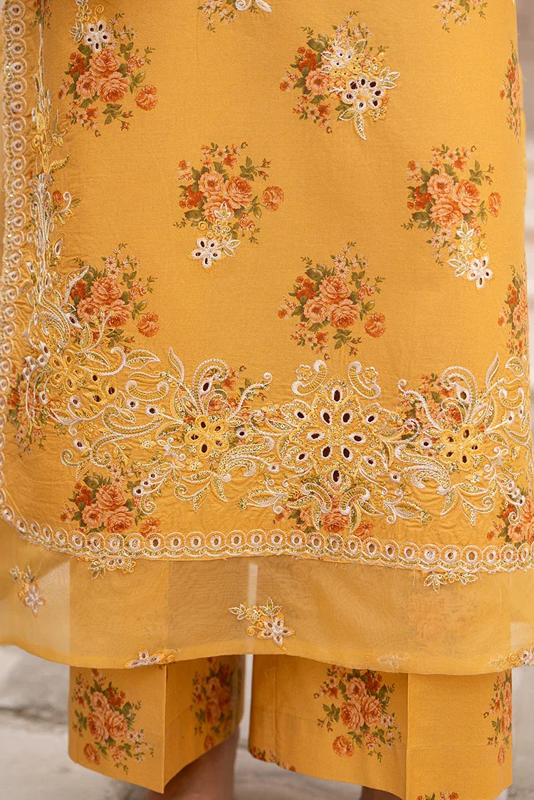 3-PC Stitched Embroidered Suit