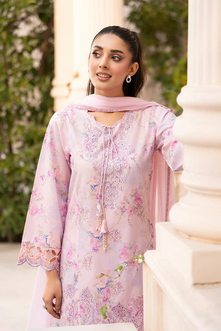 3-PC Stitched Embroidered Suit