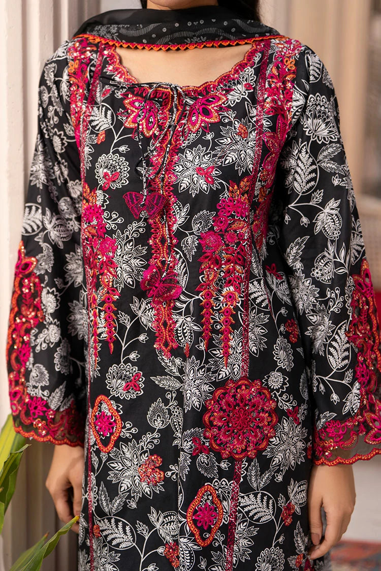 3-PC Stitched Embroidered Suit