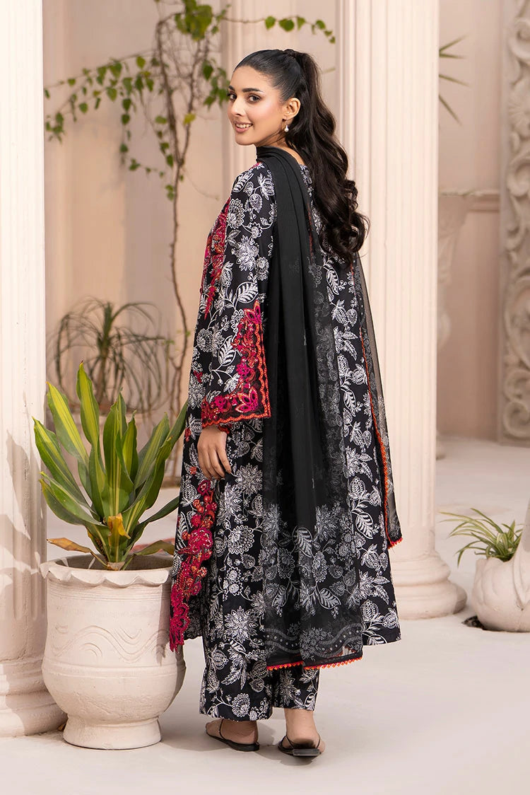 3-PC Stitched Embroidered Suit