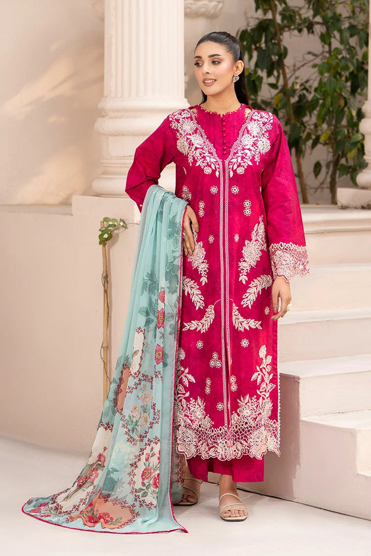 3-PC Stitched Embroidered Suit