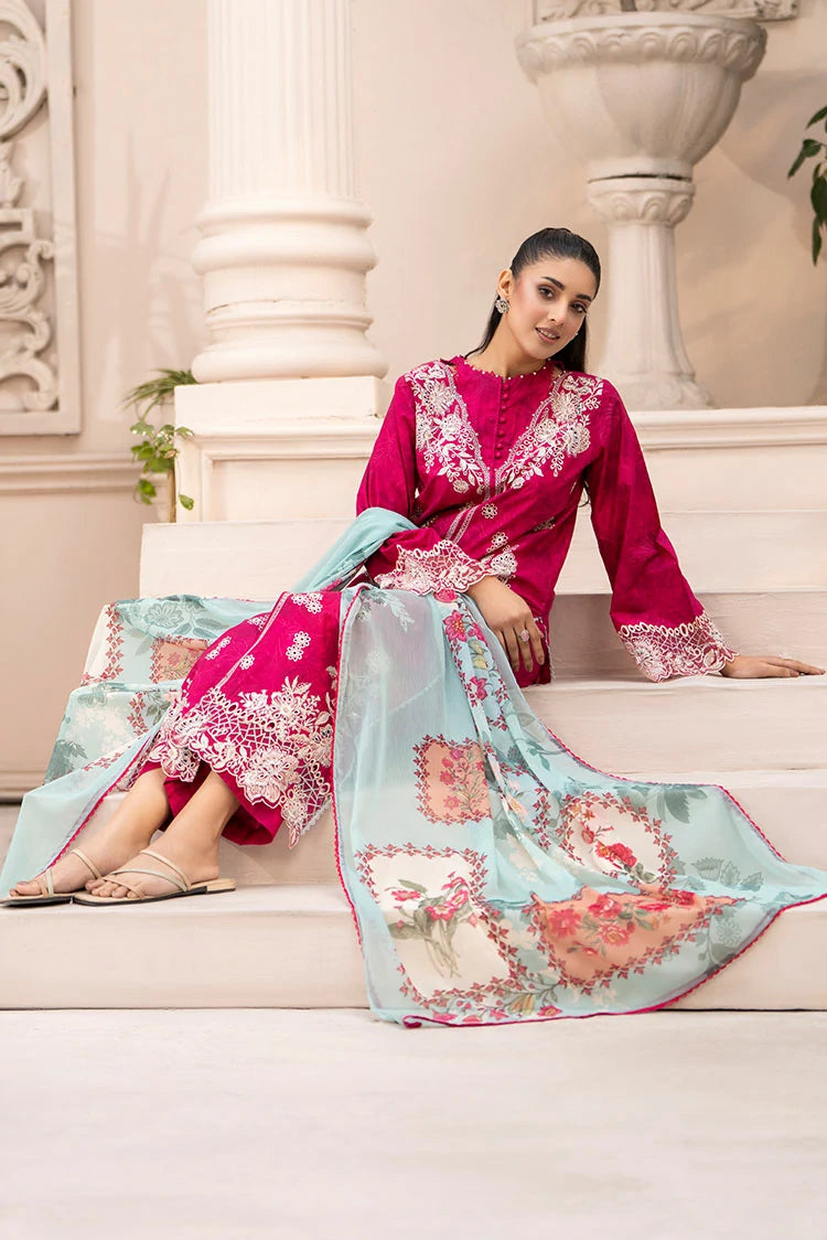 3-PC Stitched Embroidered Suit