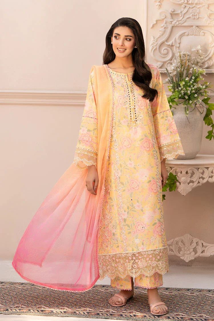 3-PC Stitched Embroidered Suit