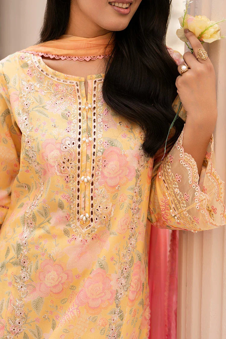 3-PC Stitched Embroidered Suit