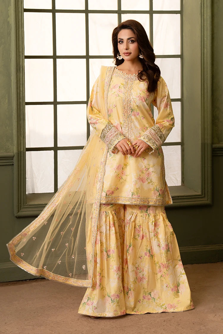 3-PC Stitched Embroidered Suit