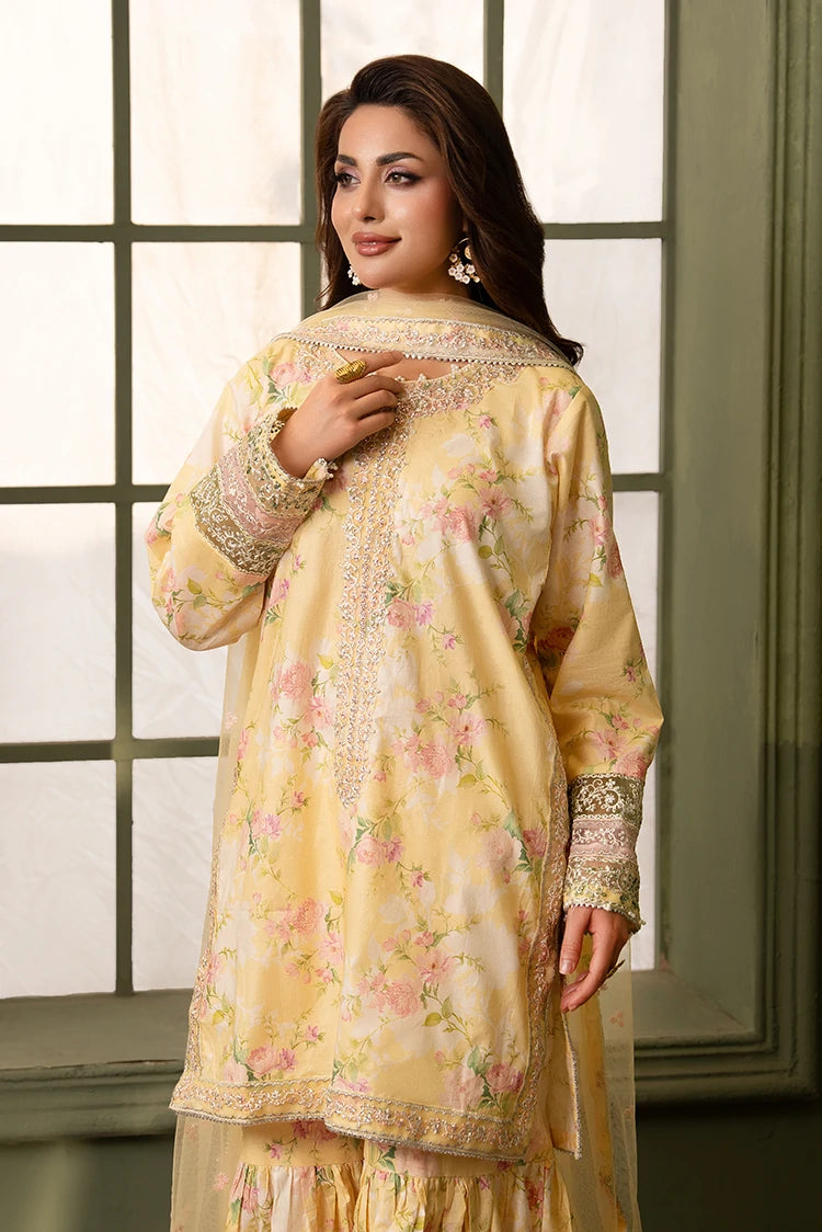 3-PC Stitched Embroidered Suit