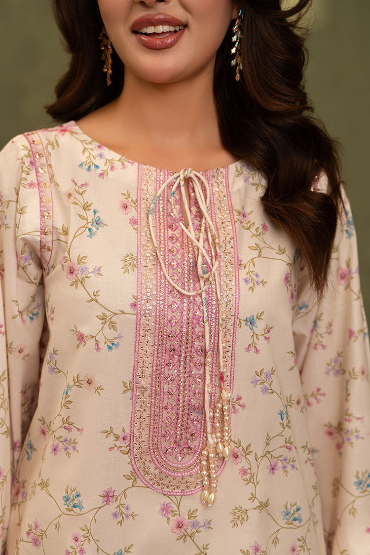 3-PC Stitched Embroidered Suit