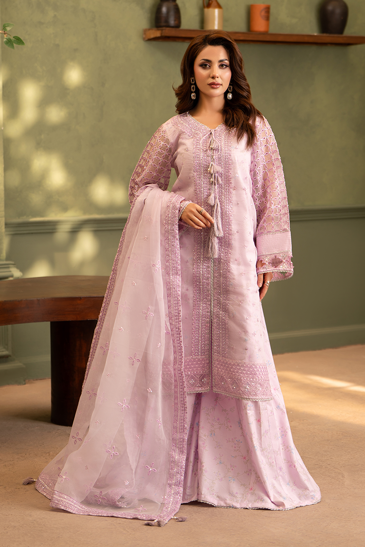 3-PC Stitched Embroidered Suit