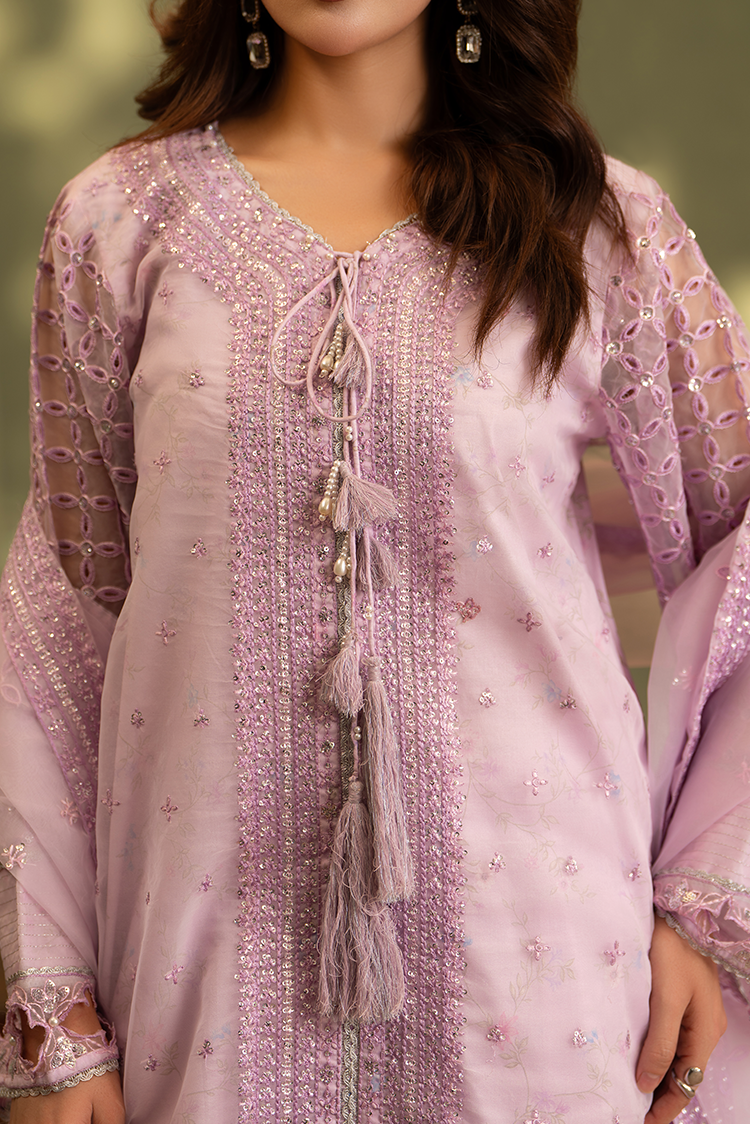 3-PC Stitched Embroidered Suit