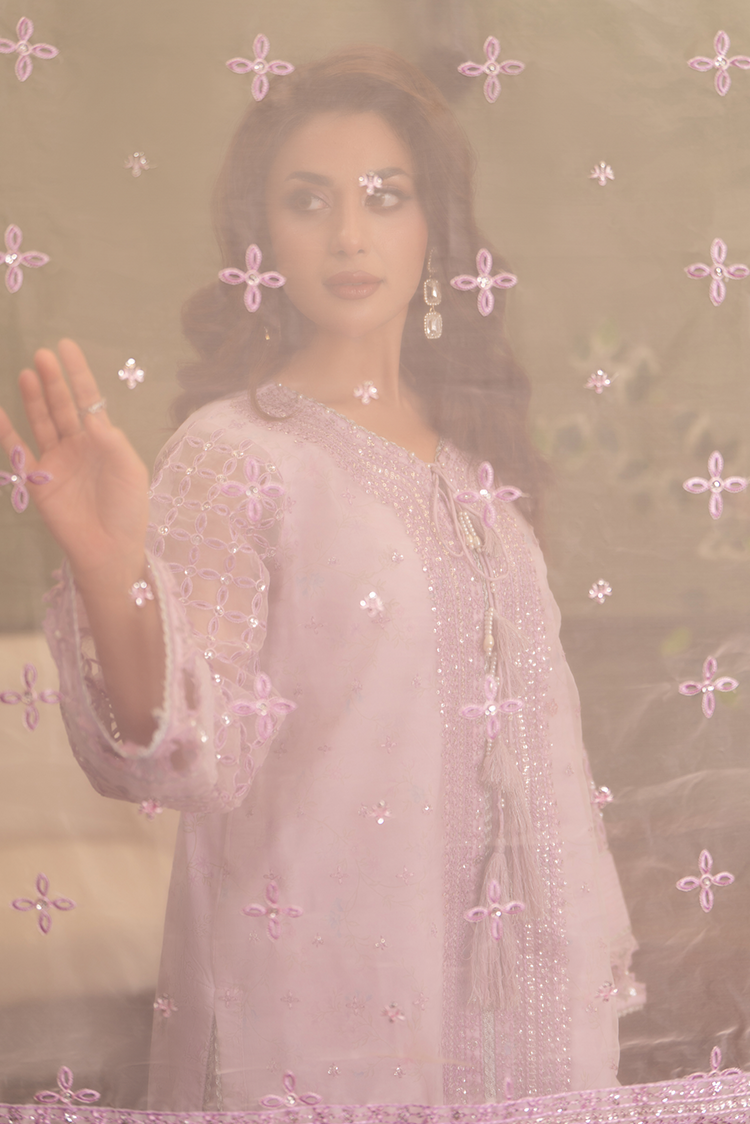 3-PC Stitched Embroidered Suit
