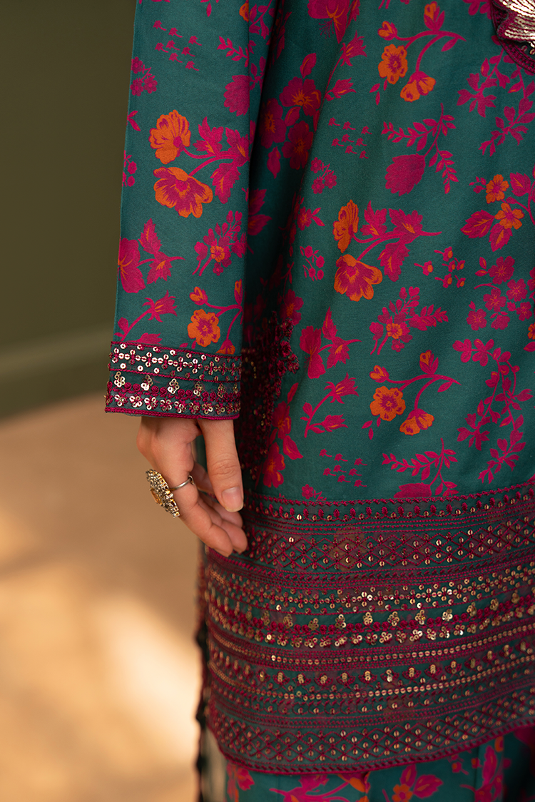 3-PC Stitched Embroidered Suit