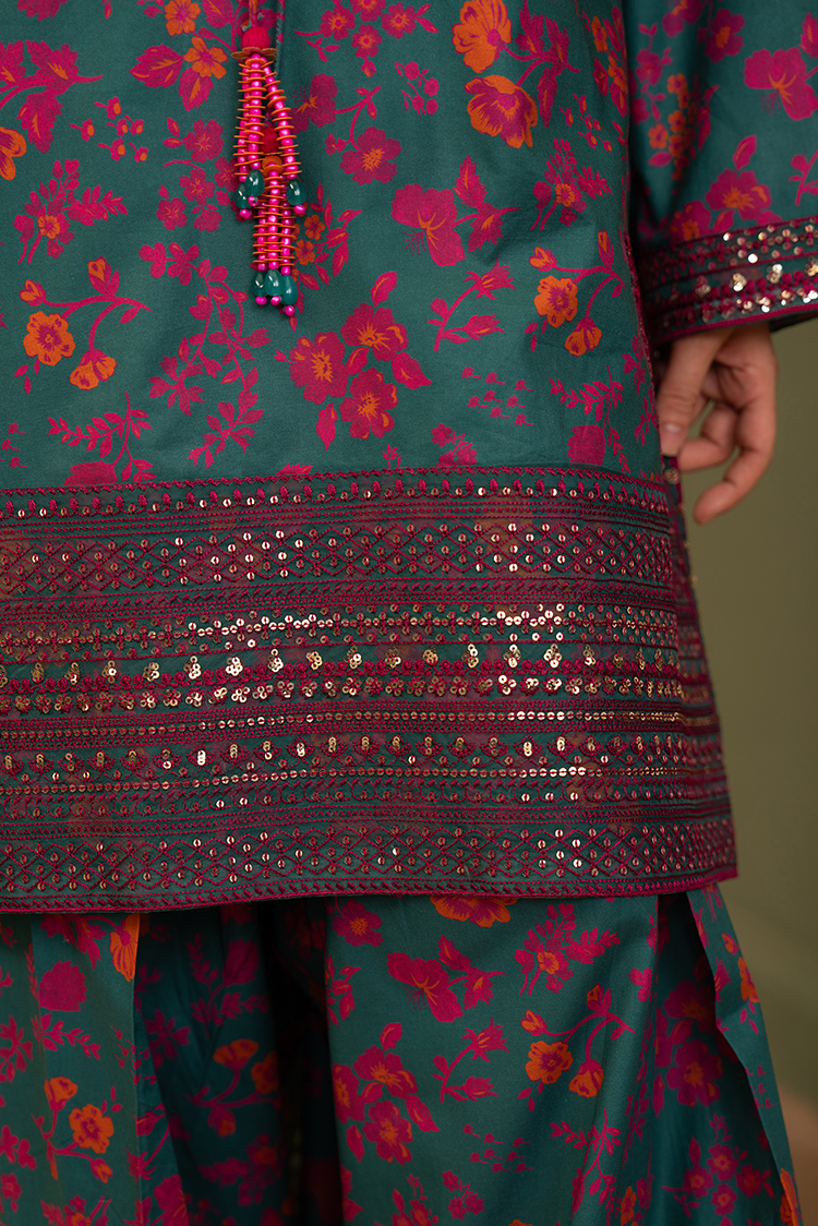 3-PC Stitched Embroidered Suit
