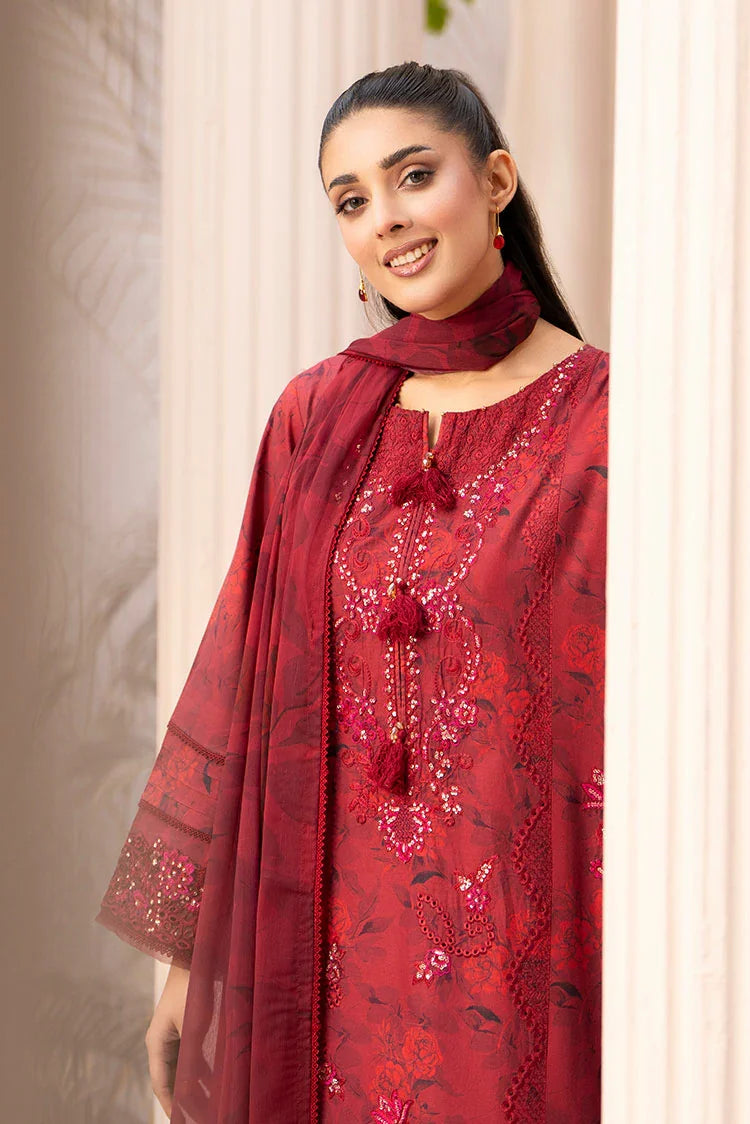 3-PC Stitched Embroidered Suit