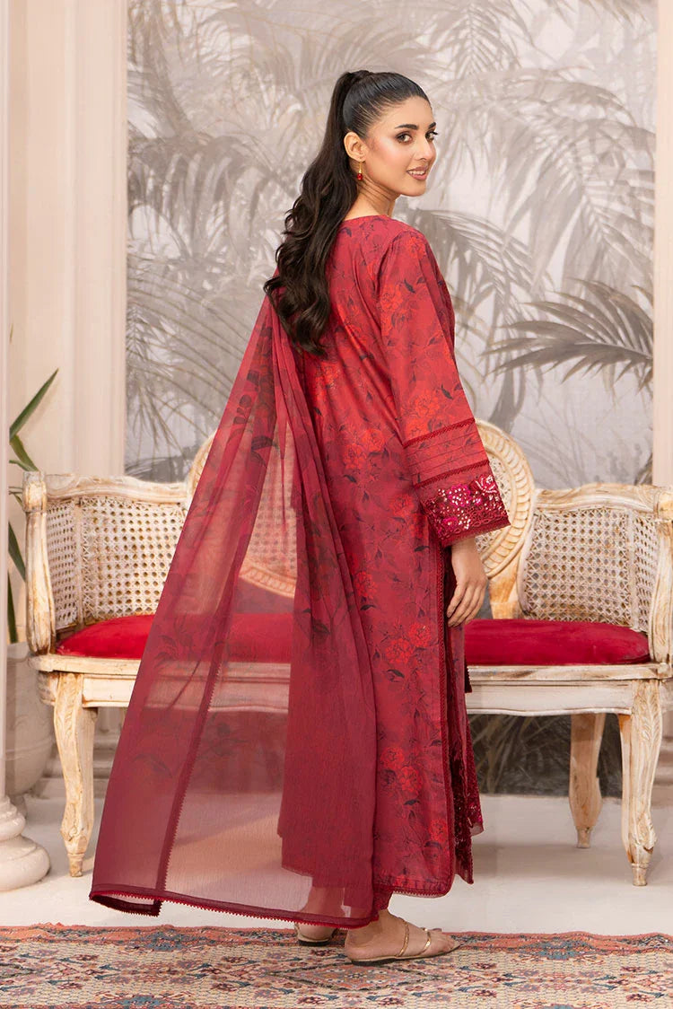 3-PC Stitched Embroidered Suit