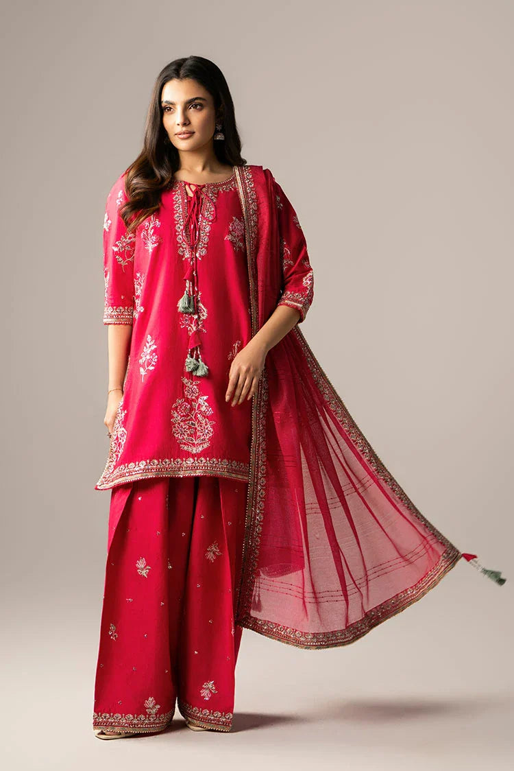 3-PC Stitched Embroidered Suit