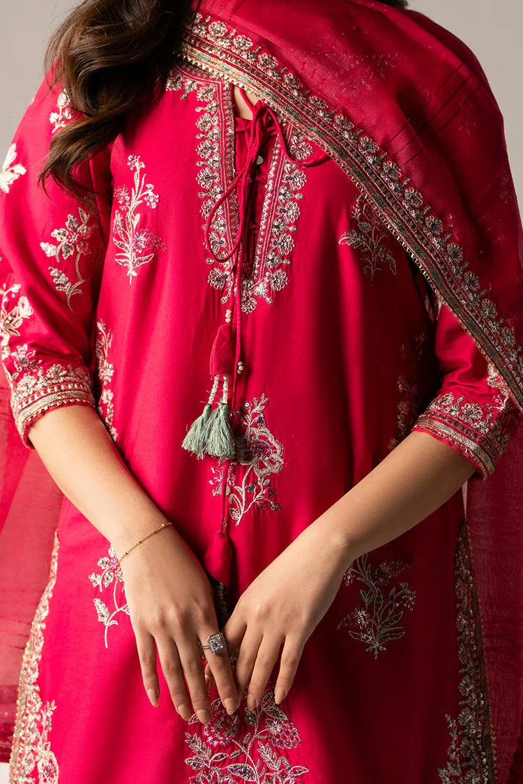 3-PC Stitched Embroidered Suit