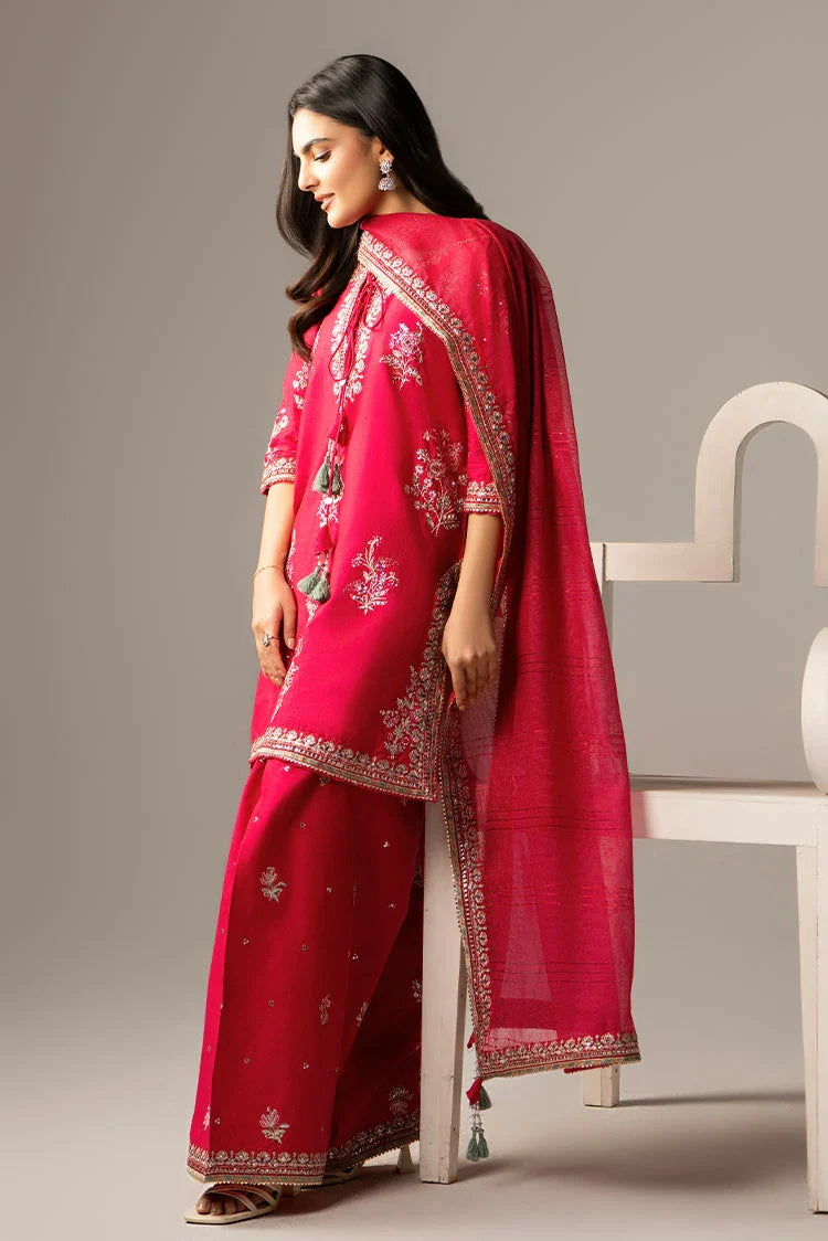 3-PC Stitched Embroidered Suit
