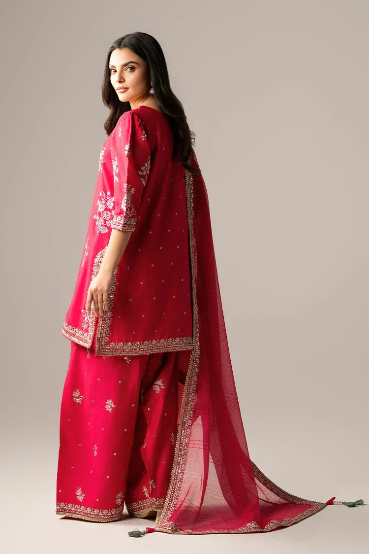 3-PC Stitched Embroidered Suit