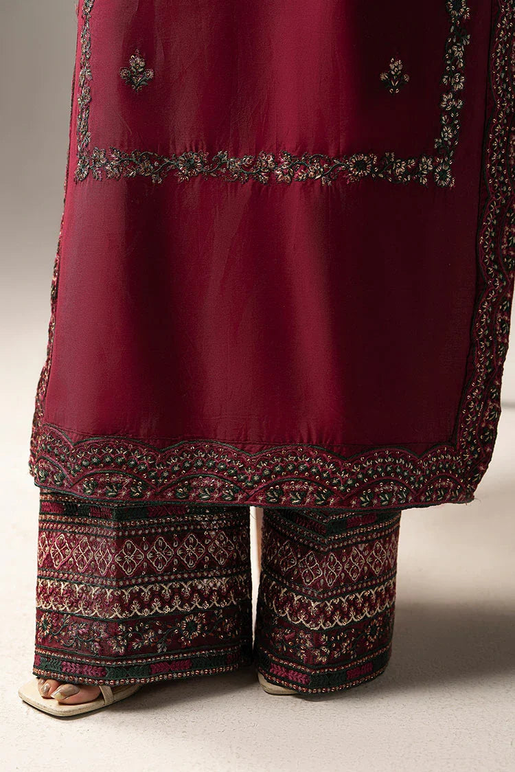 3-PC Stitched Embroidered Suit
