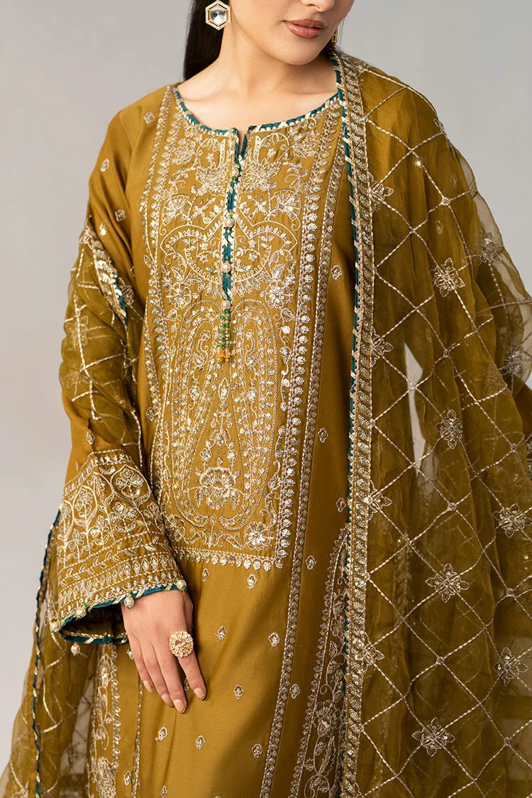 3-PC Stitched Embroidered Suit