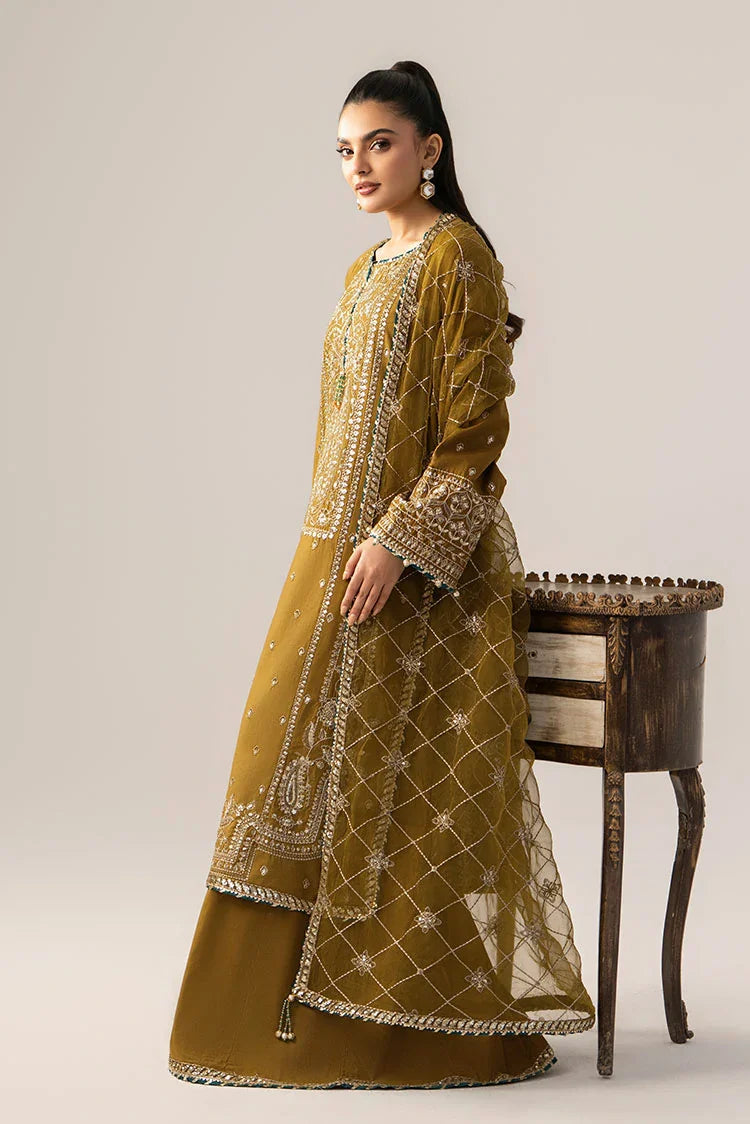 3-PC Stitched Embroidered Suit