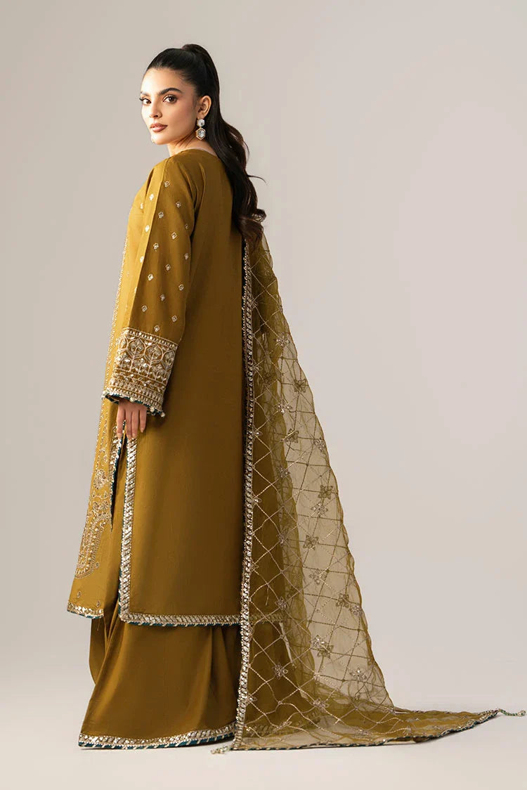 3-PC Stitched Embroidered Suit