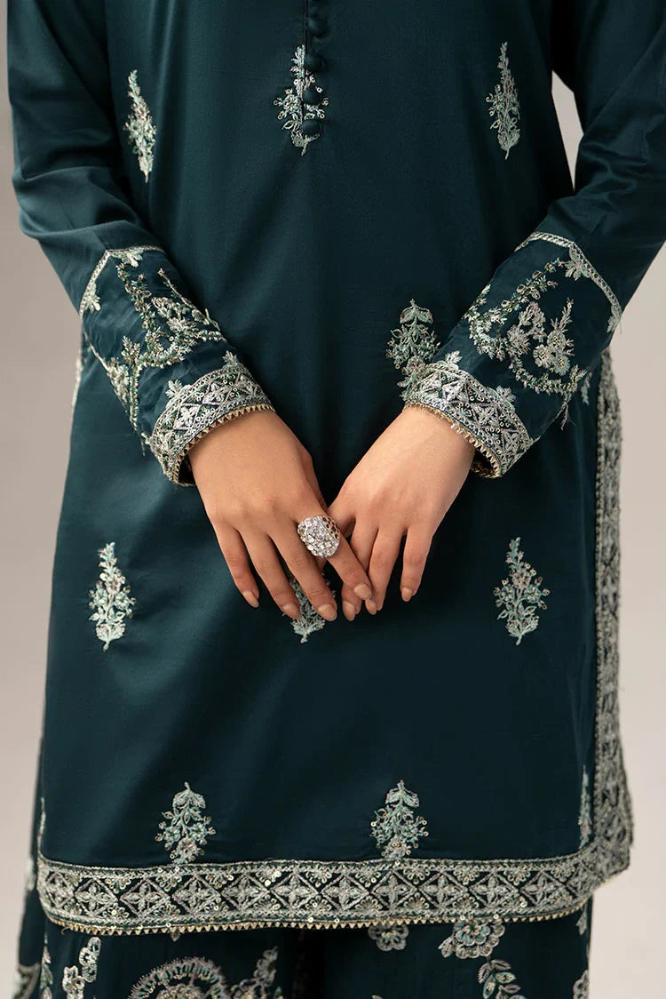 3-PC Stitched Embroidered Suit