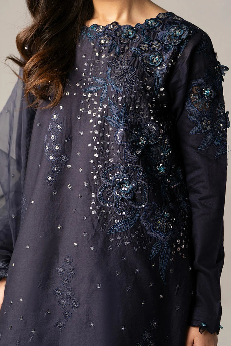 3-PC Stitched Embroidered Suit