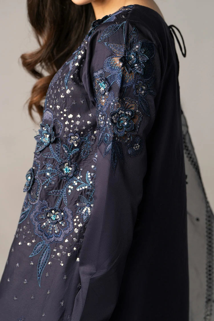 3-PC Stitched Embroidered Suit