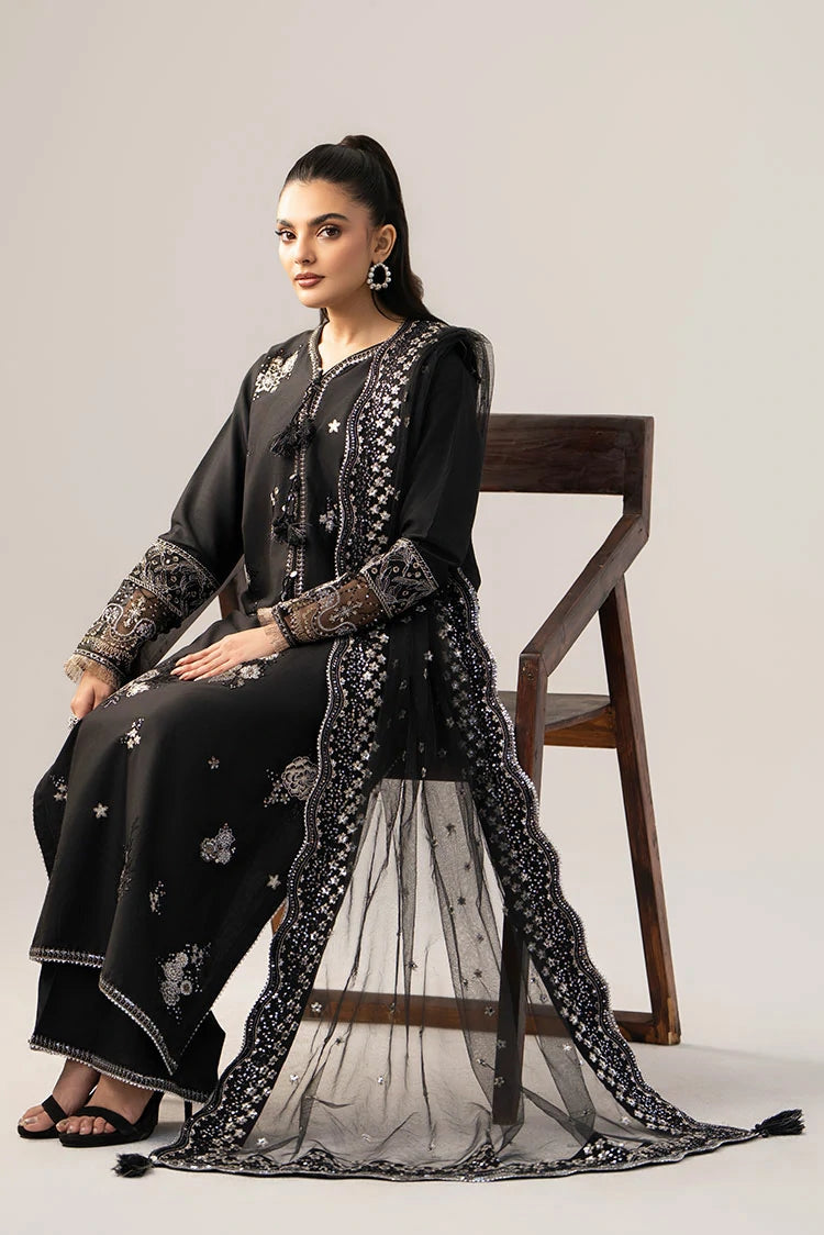 3-PC Stitched Embroidered Suit