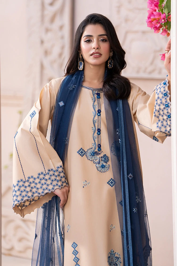 3-PC Stitched Embroidered Suit