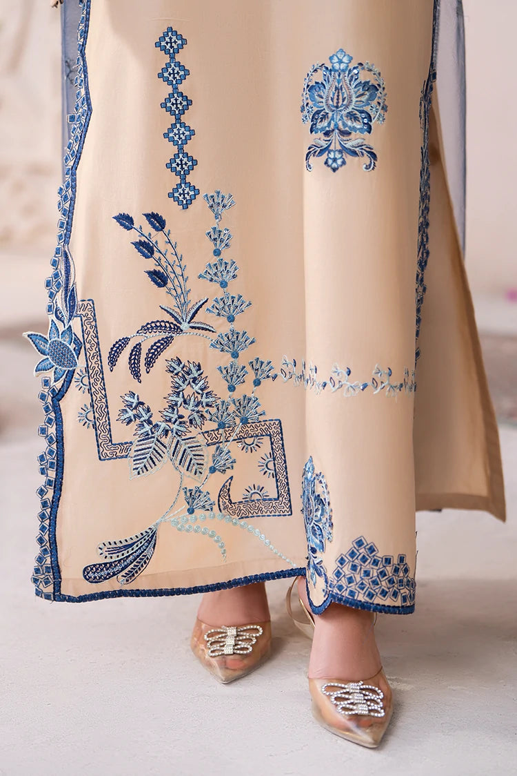 3-PC Stitched Embroidered Suit