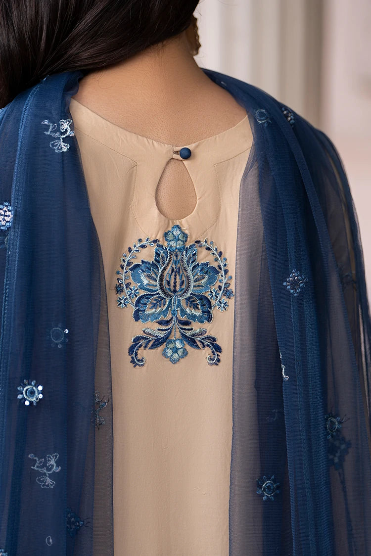 3-PC Stitched Embroidered Suit