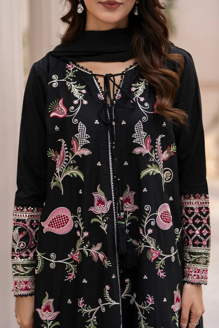 3-PC Stitched Embroidered Suit