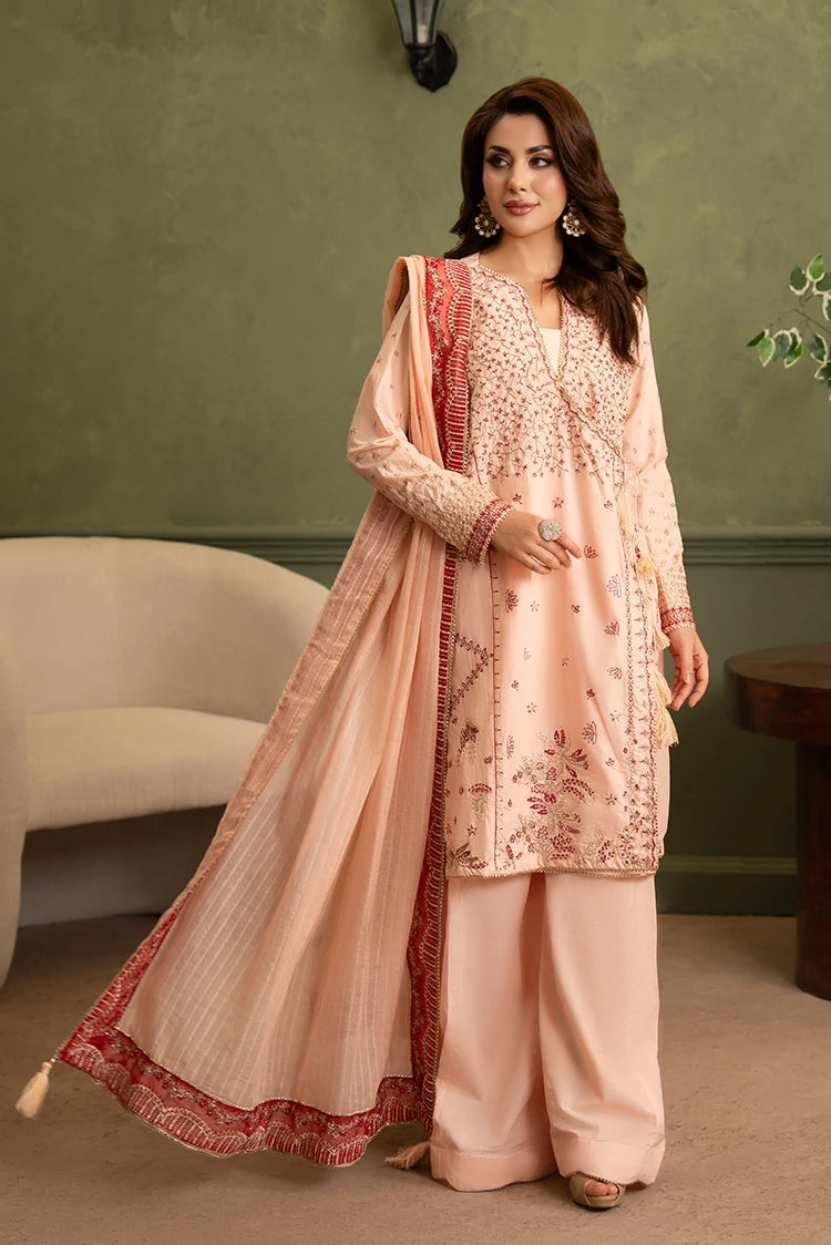 3-PC Stitched Embroidered Suit